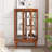 Elegant 2-Door Curio Cabinet With Tempered Glass Doors, Mirrored Back Panel, And Adjustable Shelves - Lighted Display For Home And Office (Light Bulb Included)-258744652