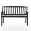 Banc en bois avec surface gris foncé pour la cour arrière, 35,62 po Hauteur, style attrayant en gris, H 35,75 po, charmant