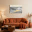 Tableau sur toile tendue représentant des vagues au coucher du soleil-578354619