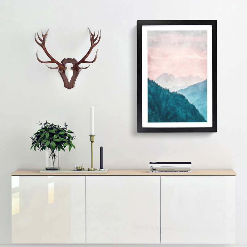 The Forest Angles - Picture Frame Painting Print, 87cm H x 62cm W x 2cm D, Black Framed