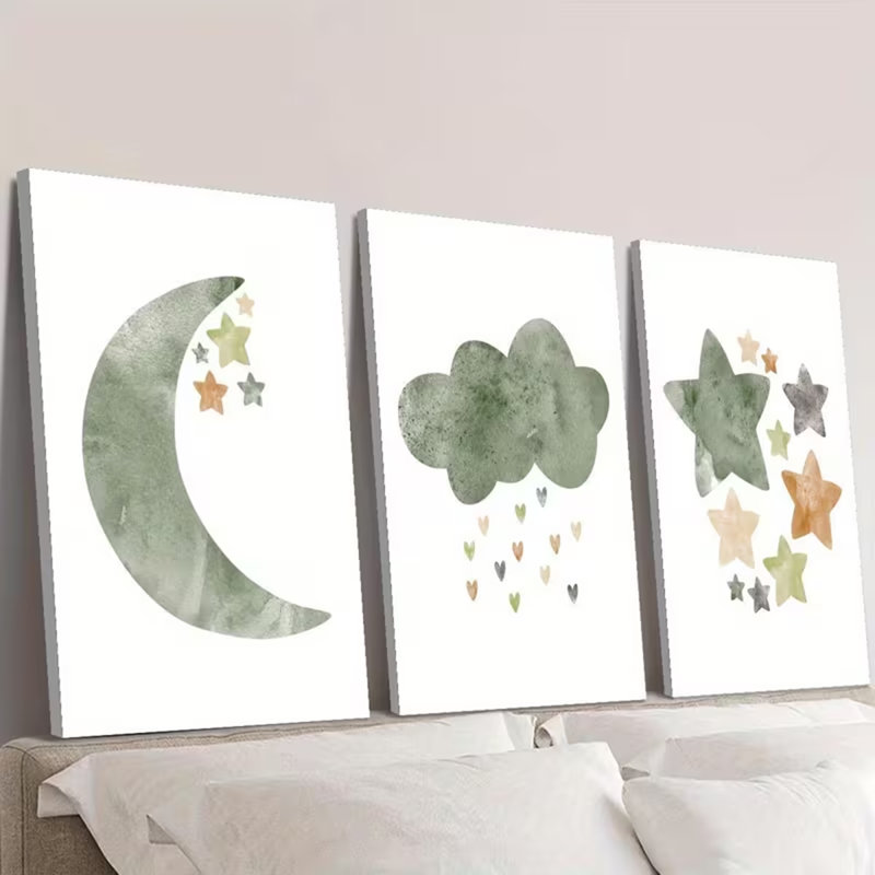 3 Piece Wrapped Canvas Print, 60 cm H x 120 cm W