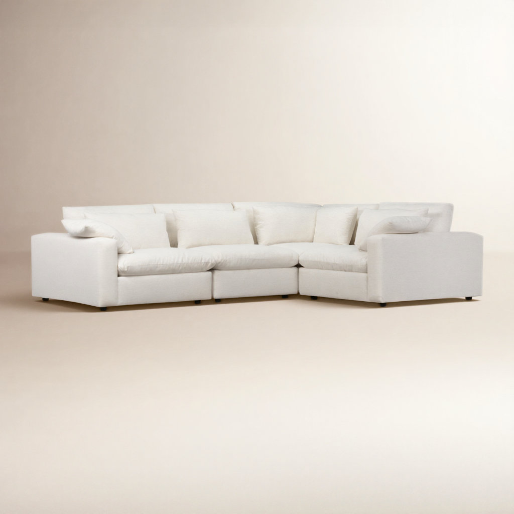 Remy Sectional, Nomad Snow Crypton® Chenille