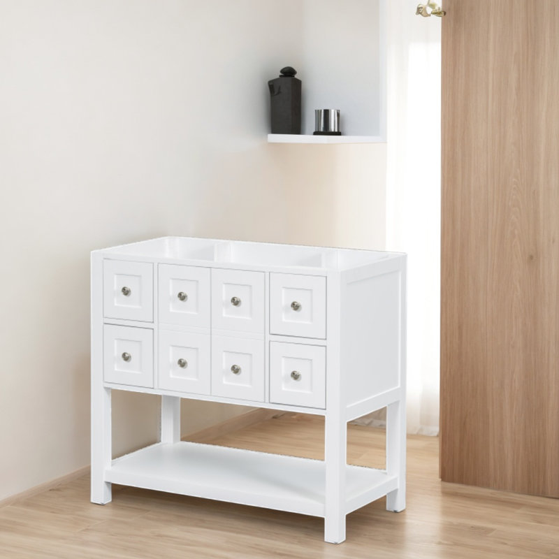 35.6'' Single Bathroom Vanity Base Only, White