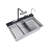 Multifunctional stainless steel sink - 29.6" extra-large double bowl design, practical for the kitchen