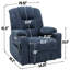 Grand fauteuil inclinable électrique avec massage et chaleur-1481942618