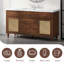 Meuble-lavabo moderne de 60 pouces avec lavabo en SMC, armoire en MDF et tiroirs à fermeture amortie.