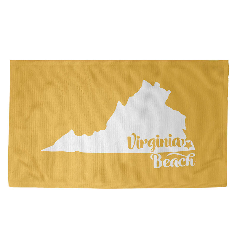 Tapis zone jaune beach Virginia, Rectangle 3 pi x 5 pi