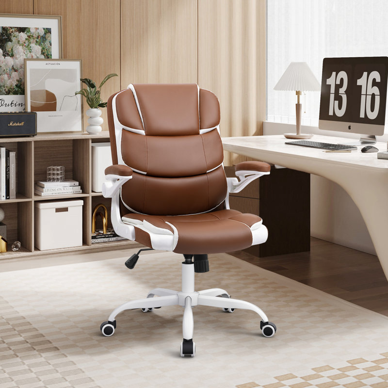 Elysabeth Leather Office Chair, Brown