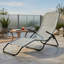 2-Pack Light Green Folding Patio Chaise Loungers with Rocking Motion – Heavy-Duty Steel Frame, Breathable Fabric, Easy-Store Design for Backyard, Poolside & Garden