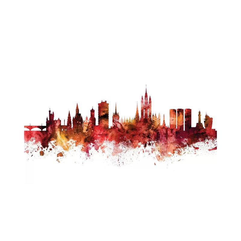 Aberdeen, Scotland Skyline by Michael Tompsett - 1 Piece Wrapped Canvas Wall Art, 30.48 cm H x 45.72 cm W