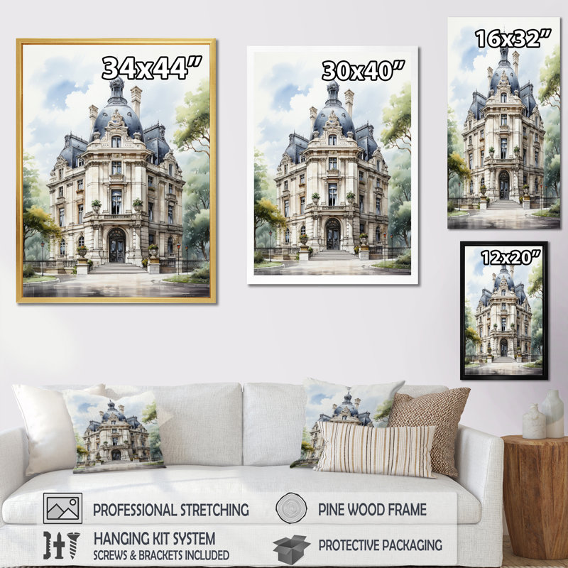 Paris bougie Haussmann Splendor I - Cityscapes Wall Art Living Room, L 24 po x H 32 po, Toile tendue
