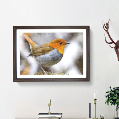 Charming Robin Bird - Single Picture Frame Painting on MDF