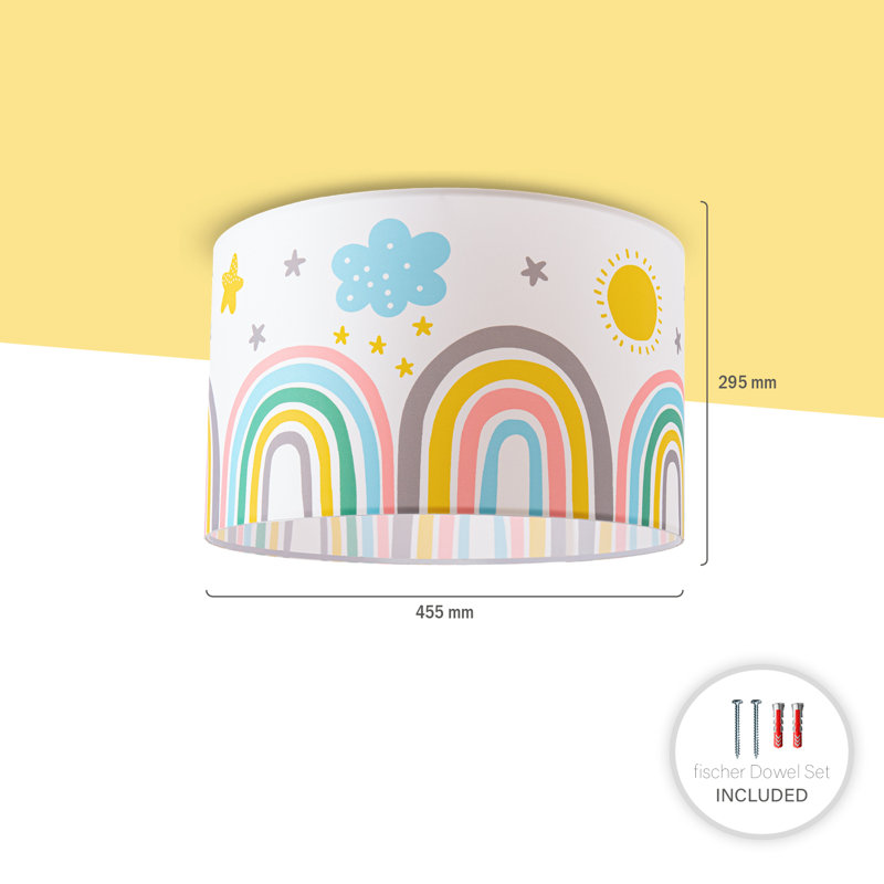 Klara Fabric Flush Ceiling Light