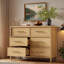 Commode avec 6 tiroirs et poignées dorées-110306476