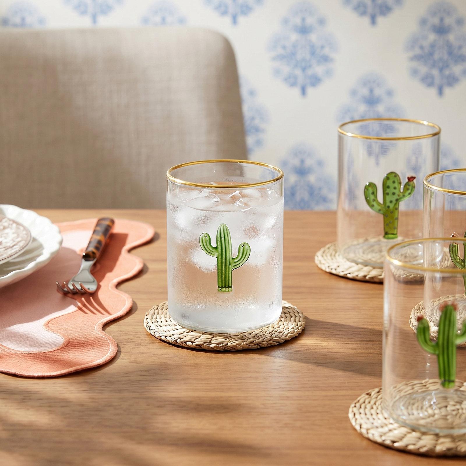 Cactus Aztec 4 Piece 8 oz. Glass Glassware Set