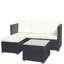5 Mobilier de patio : Pe, Coussins beiges, Table basse d'extérieur avec table : Coussins d'eau beiges