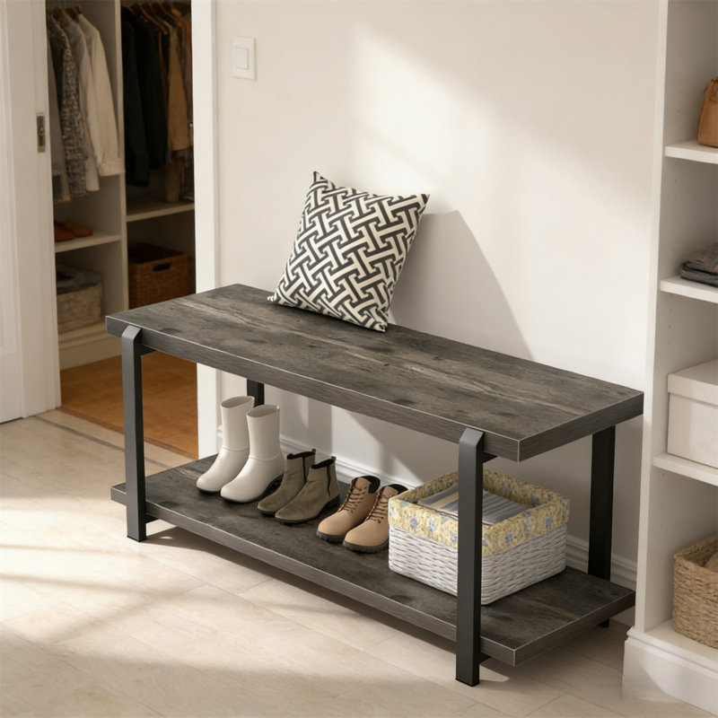 Premium Wooden Shoe Cabinet For Home, Gray