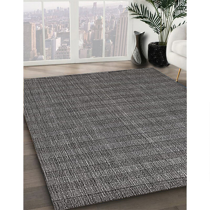 Tapis 100% moderne 446 de style Mid-Century lavable à la machine, Carré 3 pi