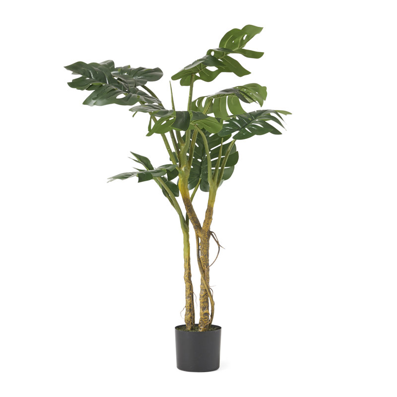 Fleeman Faux Monstera Tree in Pot, 48" H x 30" W x 30" D
