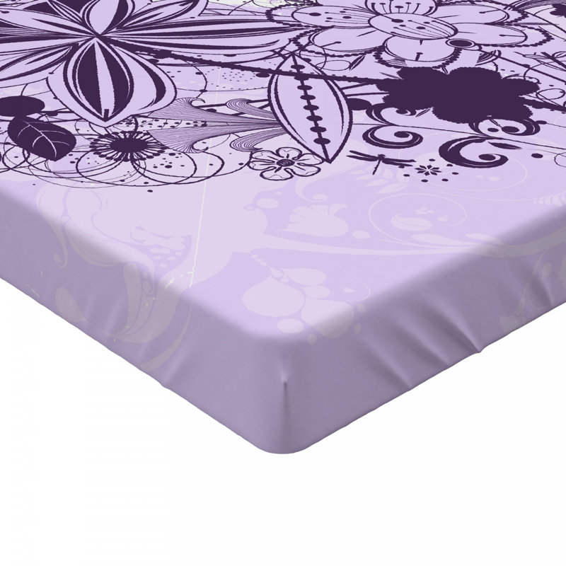 Microfiber Floral Fitted Sheet, Full Fitted Sheet
