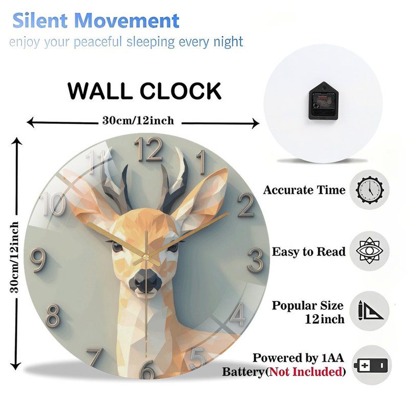 Horloge murale géométrique 12 po