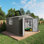 Remise de rangement extérieure 10 x 8 pi, grande remise de rangement en métal, porte verrouillable et évent d'air, remise pour outils de jardin à fenêtre transparente pour vélos, outils, tondeuses à gazon, arrière-cours, patios, pelouses