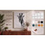 Giraffe with Bubbles Modern 1 Piece Wrapped Canvas Wall Art-136725870-136725874