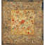Tapis crocheté antique en laine multicolore