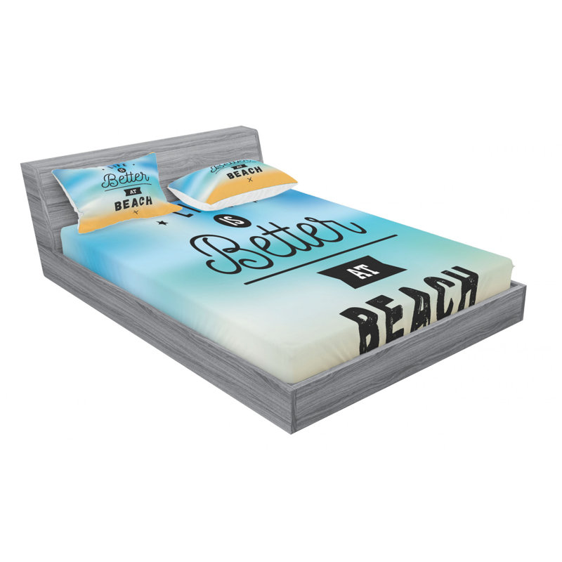 Ensemble de draps de plage, Ensemble de drap pour grand lit avec drap-housse