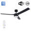  Ventilateur de plafond Wi-Fi 52 pouces avec lumière DEL, télécommande, noir mat