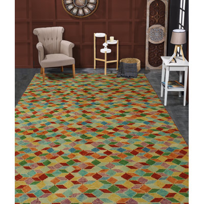 Kazlyn One-of-a-Kind 6'7 X 9'8 New Age Wool Area Rug in Rust