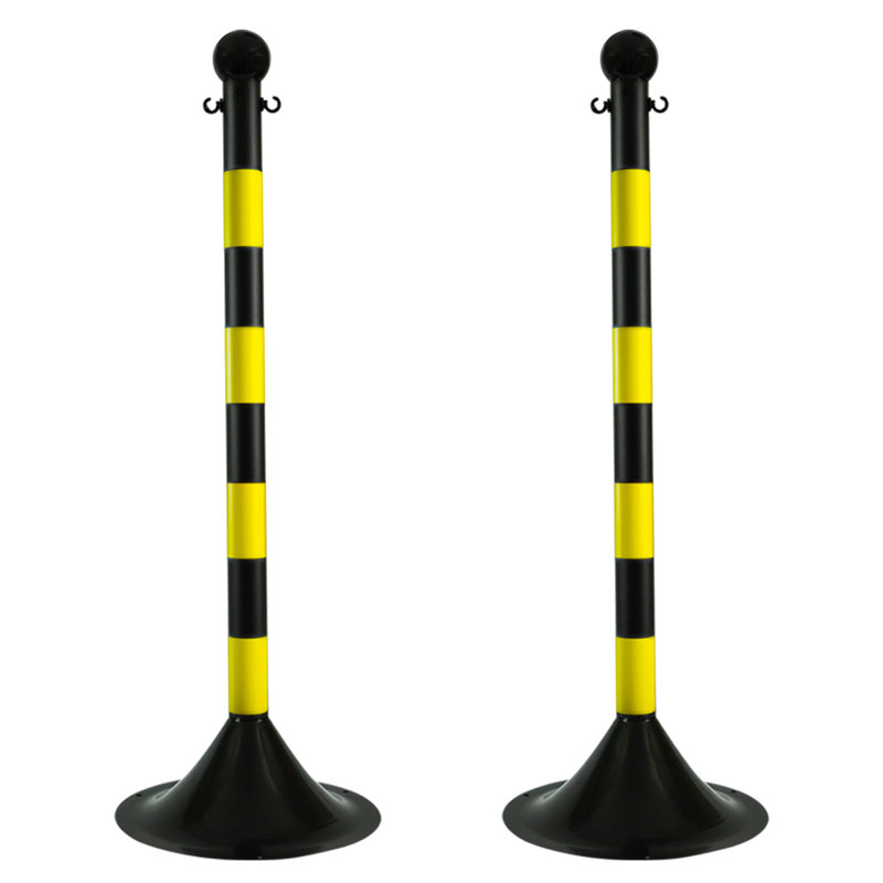 Poteau de poteaux à rayures, Noir/jaune