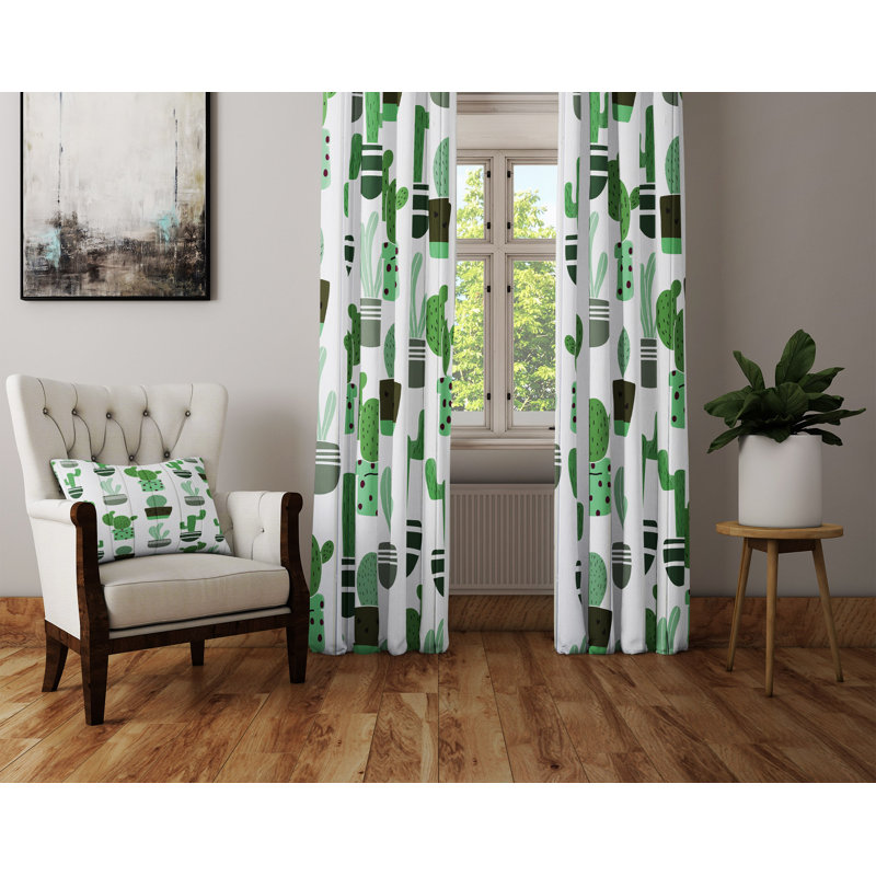 Semi Sheer Curtain Panel Pair, 2 40"x82" Panels