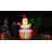 Christmas Inflatables 6 Ft Inflatable Gingerbread Man Sitting In Hot Cocoa Mug Scene With Built-in Leds