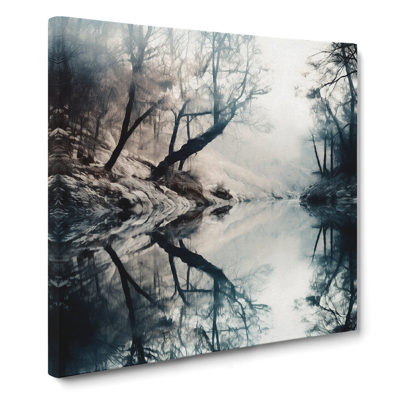 River Double Exposure - Wrapped Canvas