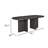 Mez Dining Table, 78 Inch Rectangular Top, Double Pedestal Base, Ebony Black