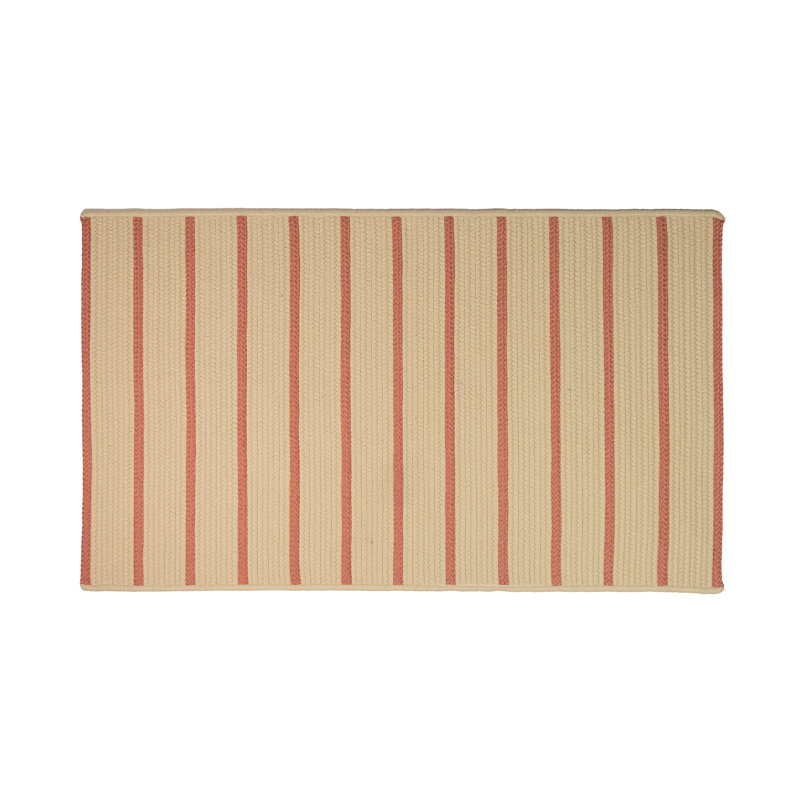 Tapis d'entrée Katharyne, Beige / rouge, L 45 po x L 70 po