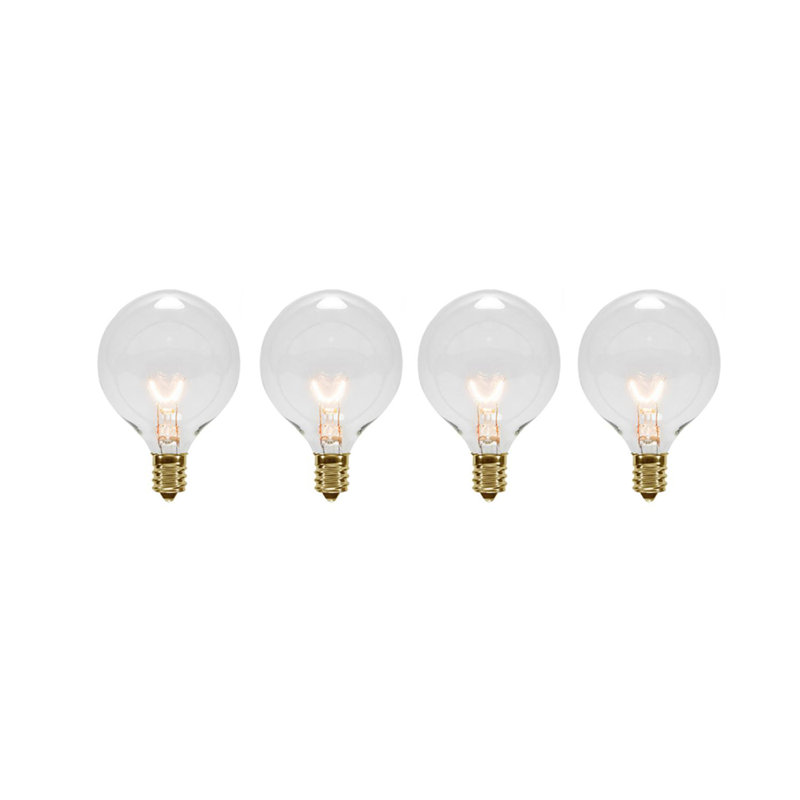 Transparent G40 Globe Christmas Replacement Bulbs, Clear