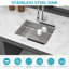 Évier de cuisine, évier encastrable 23 po, lavabo simple encastrable 5,5 po à faible profondeur conforme à l'ADA