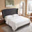 57.48" High Bed Frame with 2 Storage Drawers, Upholstered Velvet Headboard Platform Bed, Wingback Headboard, Button Tufted Bed, Metal Frame & Sprung Slats Support, No Box Spring Needed, Easy Assembly-1556979380-1556979378