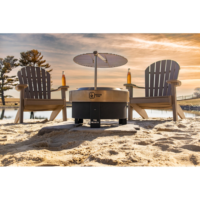 Round Wood Burning Smokeless Fire Pit, Carbon Edition