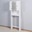 Armoire de rangement pour salle de bain en bois au-dessus de la toilette avec tablette réglable