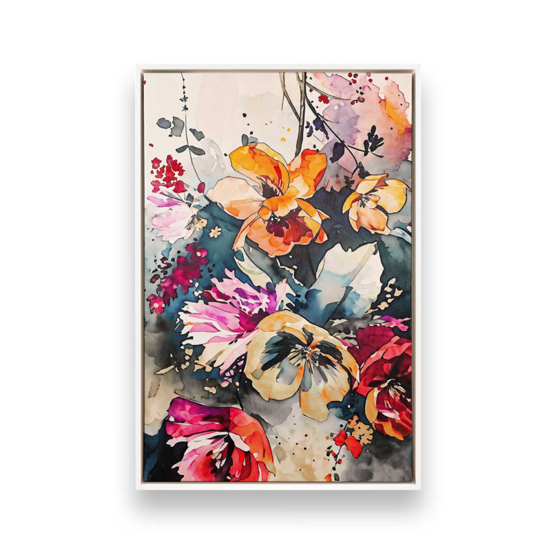 Bold Bloom II, Blanc opaque, Impression encadrée sans passe-partout, H 18,75 po x l 12,75 po