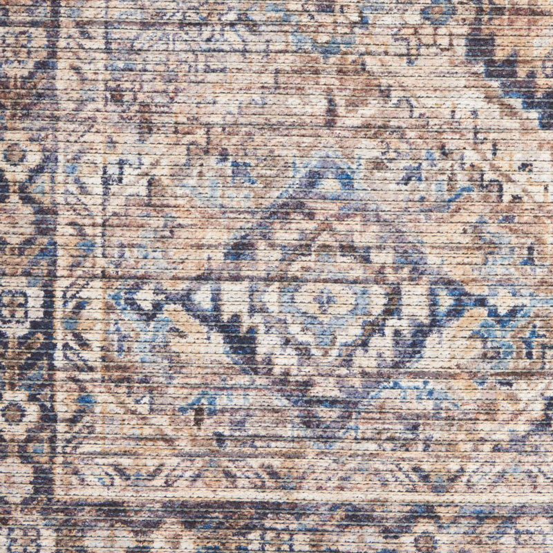 Nicole Curtis Ivory Latte Cotton Chenille Rectangular Area Rug