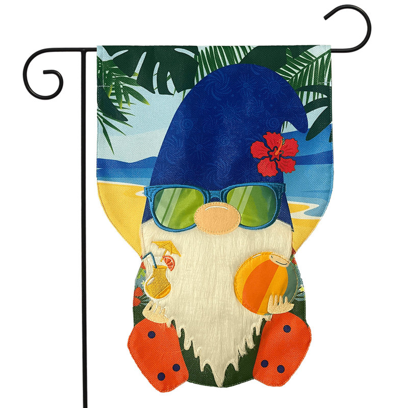 Summertime Gnome Garden Flag