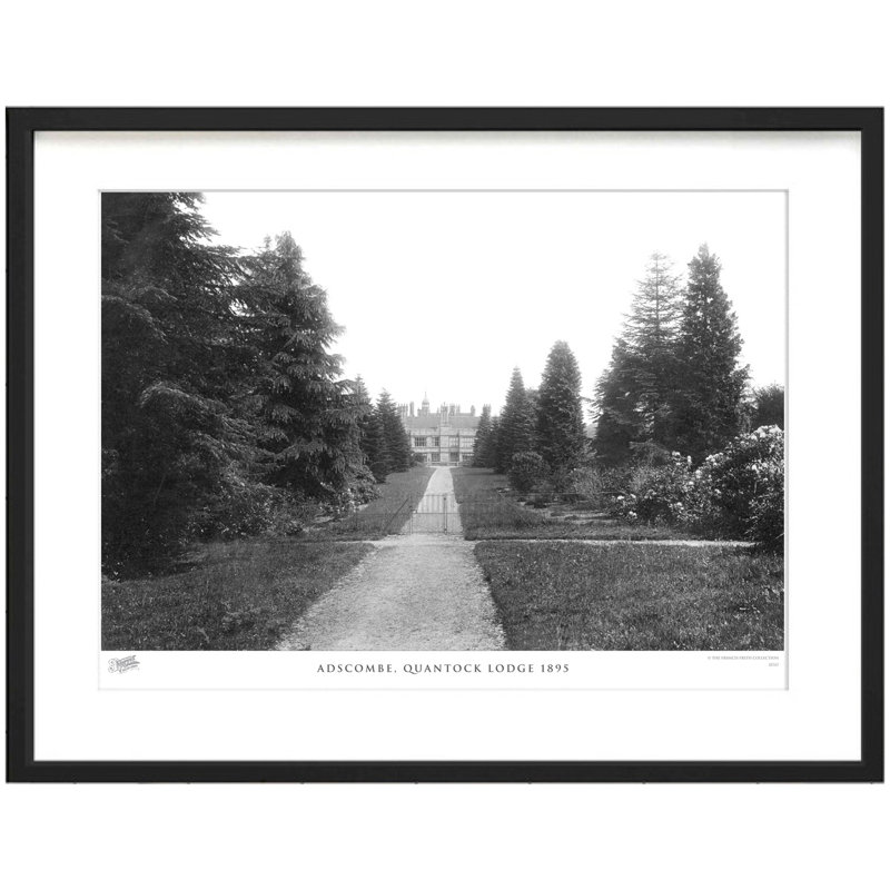 Adscombe, Quantock Lodge 1895 - Single Picture Frame Print, 45cm H x 60cm W x 2.3cm D
