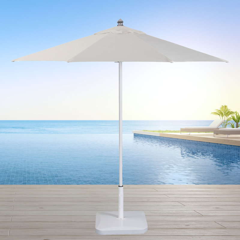 SunbUmbrella - marché de 9 pi x 9 pi Juna, Blanc, Toile Sunbrella® naturel