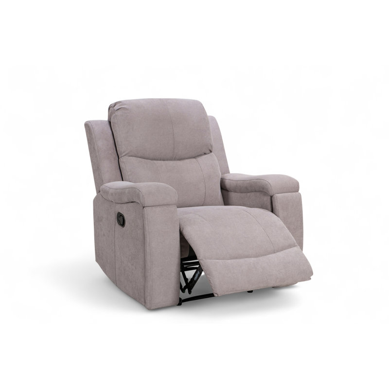 99cm Wide Chenille Glider Standard Recliner, Light Grey