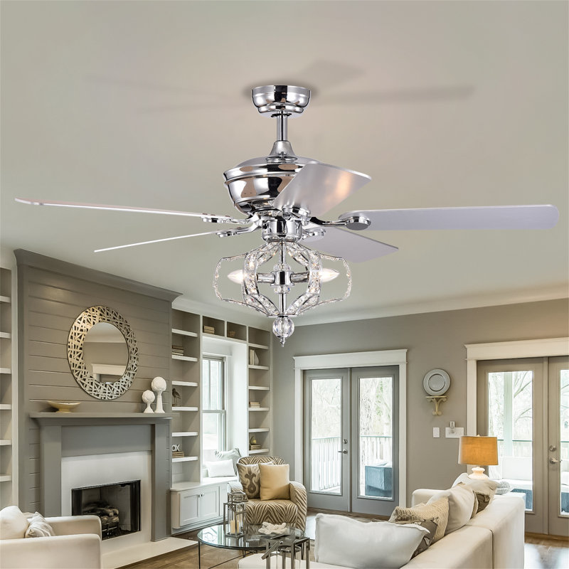 Ventilateur de plafond 25,98 po avec ensemble d'éclairage Johntavious