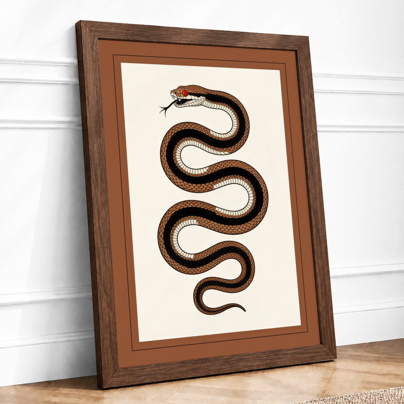 Serpent Study Botanical - Print, Walnut, A4 - 29.7 x 21.0 cm